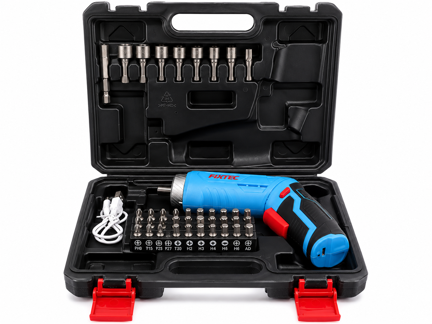 FIXTEC FSD040L02 ელექტრო სახრახნისის ნაკრები 4V / 49PCS